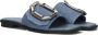 Noa Harmon Blauwe Denim Slippers Stijlvol Model Blue Dames - Thumbnail 1