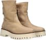 Notre-V 9031 Enkellaarsjes Enkelboots met rits Dames Beige - Thumbnail 1