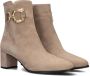 Notre-V 8558 Enkellaarsjes Enkelboots met rits Dames Beige - Thumbnail 1