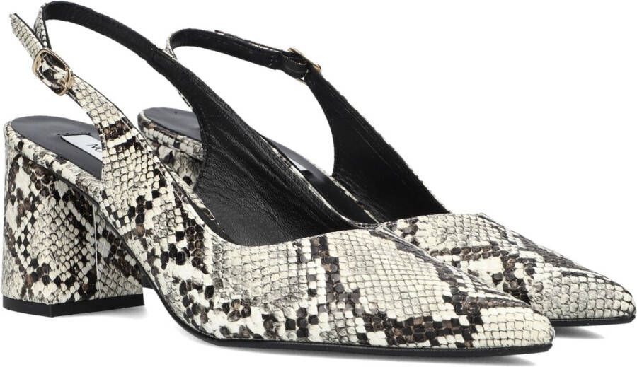 Notre-v Beige Leren Slingback Hakken Multicolor Dames