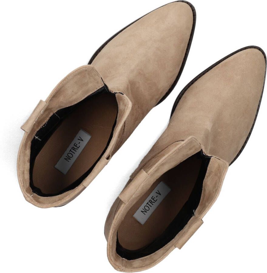 Notre-v Beige Suède Enkellaarzen Beige Dames