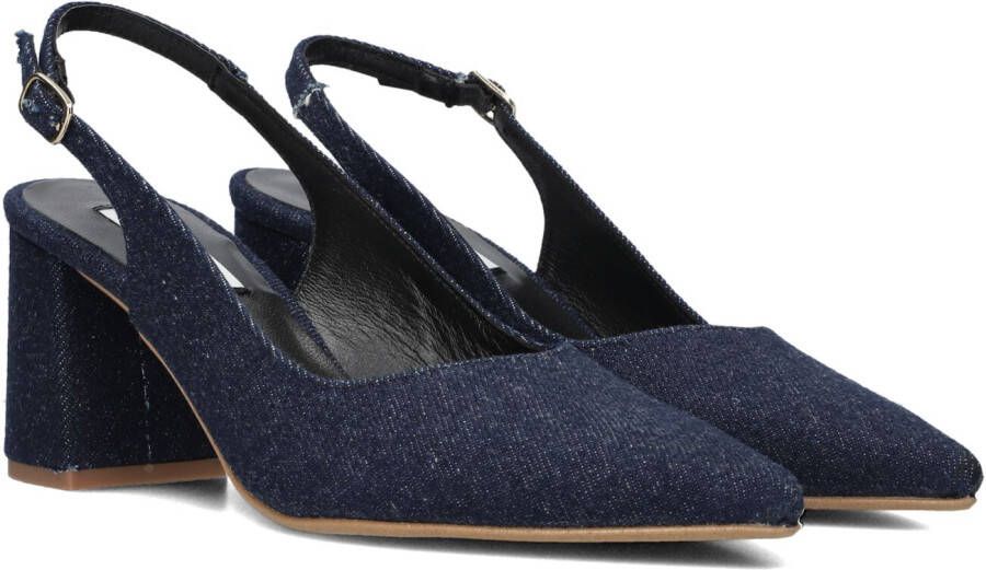 Notre-v Elegante Slingbacks met Denimstructuur Blue Dames