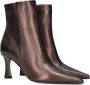 Notre-V 19536 Enkellaarsjes Enkelboots met rits Dames Brons - Thumbnail 1