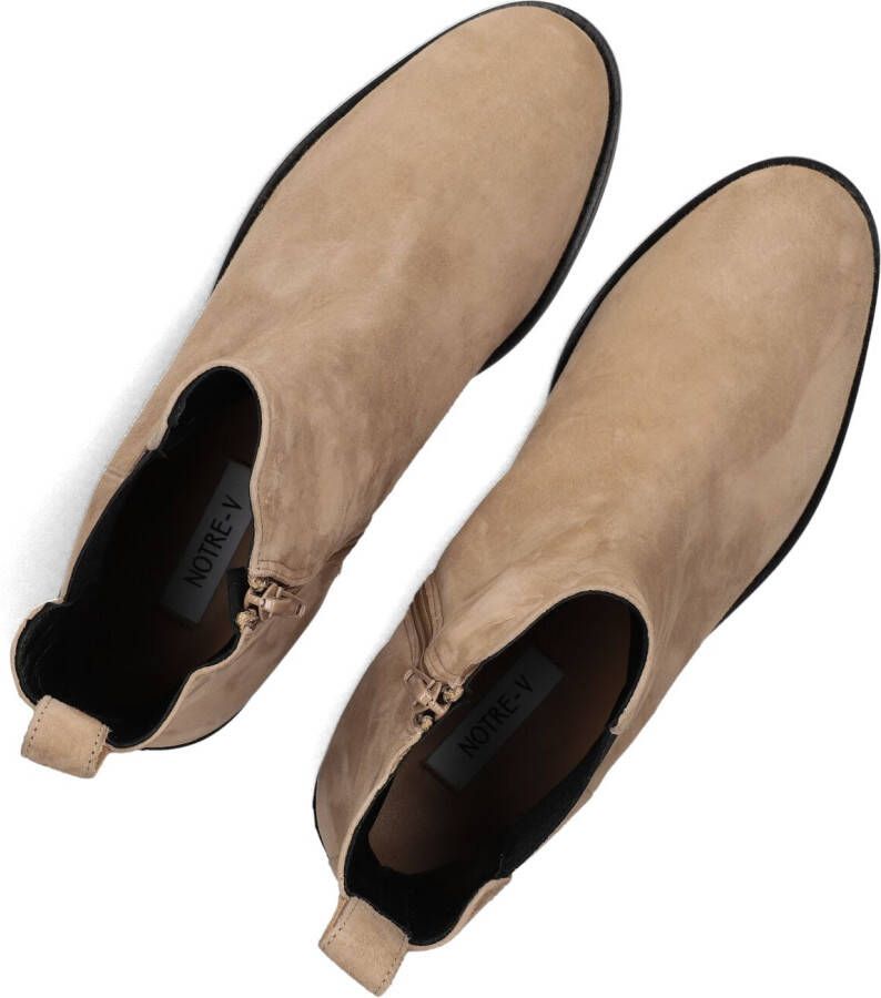 Notre-v Taupe Suède Enkellaarzen Stijlvol Model Beige Dames