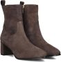 Notre-V 8543 Enkellaarsjes Enkelboots met rits Dames Bruin - Thumbnail 1