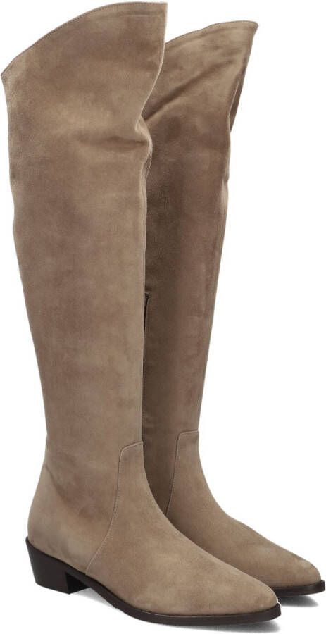 Notre-v Hoge Laarzen voor Dames in Taupe Beige Dames