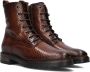 Notre-v Cognac Leren Veterschoenen Brown Dames - Thumbnail 1