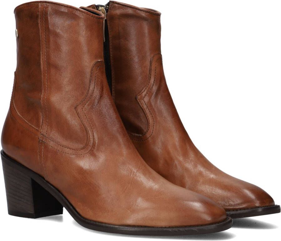 Notre-V Notre V 05 144 Enkellaarsjes Enkelboots met rits Dames Cognac