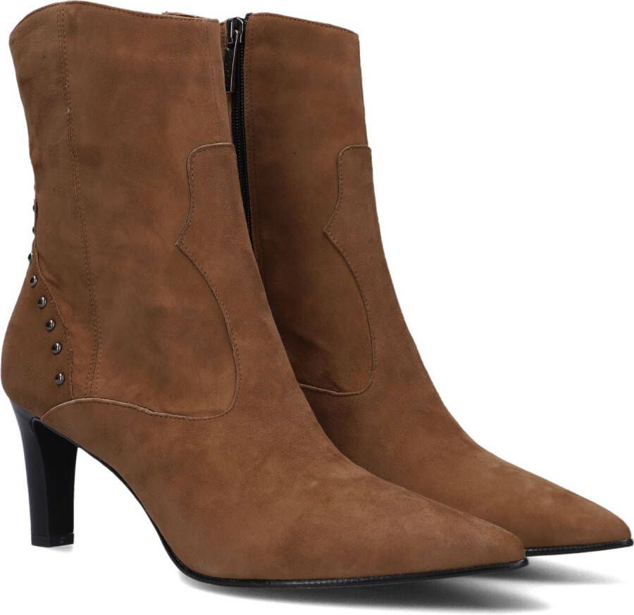 Notre-V 38259 Enkellaarsjes Enkelboots met rits Dames Cognac