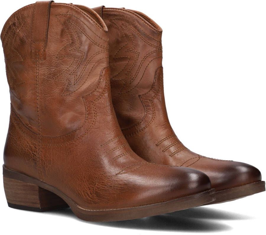 Notre-V 851 Enkellaarsjes Dames Cognac