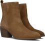 Notre-V Ki-4563 Enkellaarsjes Enkelboots met rits Dames Cognac - Thumbnail 1