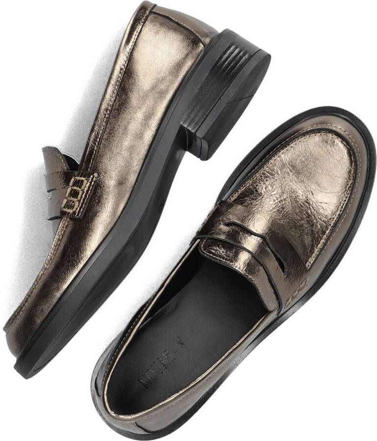 Notre-v Gouden Loafers met Elegant Design Yellow Dames