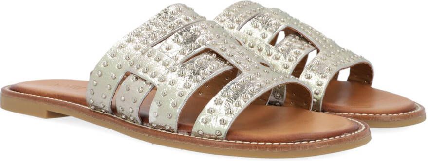 Notre-v Gouden Metallic Cut Out Slipper Gray Dames