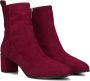 Notre-V 8543 Enkellaarsjes Enkelboots met rits Dames Rood - Thumbnail 1