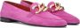 Notre-v Roze Suède Loafers met Kettingdetail Pink Dames - Thumbnail 1