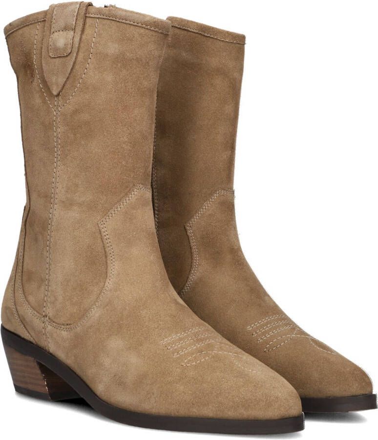 Notre-V 18050 Enkellaarsjes Enkelboots met rits Dames Taupe