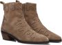 Notre-V 18060 Enkellaarsjes Enkelboots met rits Dames Taupe - Thumbnail 1