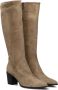 Notre-v Taupe Suede Hoge Hak Laarzen Beige Dames - Thumbnail 1