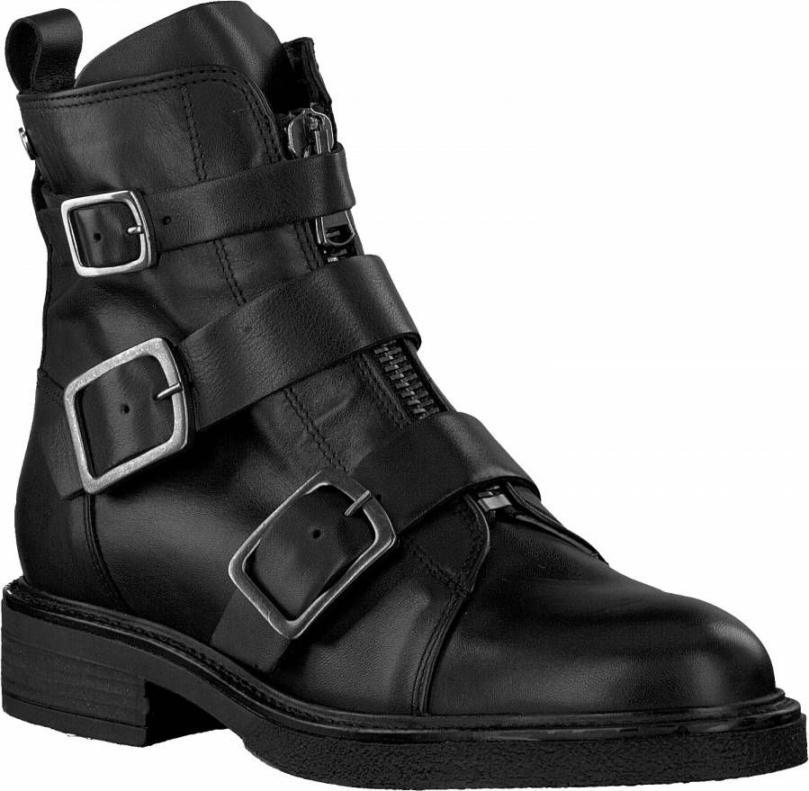 Notre-v Zwarte Bikerboot met Gespen Black Dames