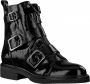 Notre-v Zwarte Bikerboot met Gespen Black Dames - Thumbnail 1