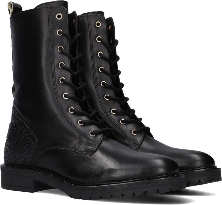 Notre-v Stijlvolle zwarte veterschoenen Black Dames