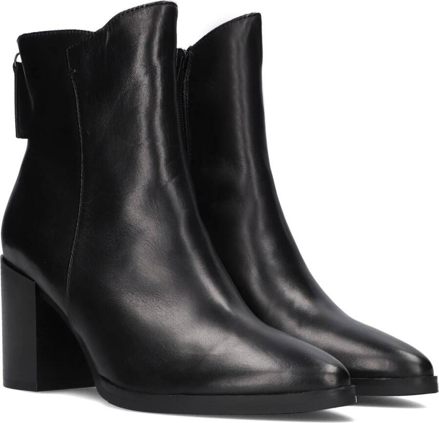 Notre-V Fresia-02 Enkellaarsjes Enkelboots met rits Dames Zwart