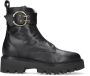 Notre-v Zwarte Bikerboots Trendy Stijl Black Dames - Thumbnail 1