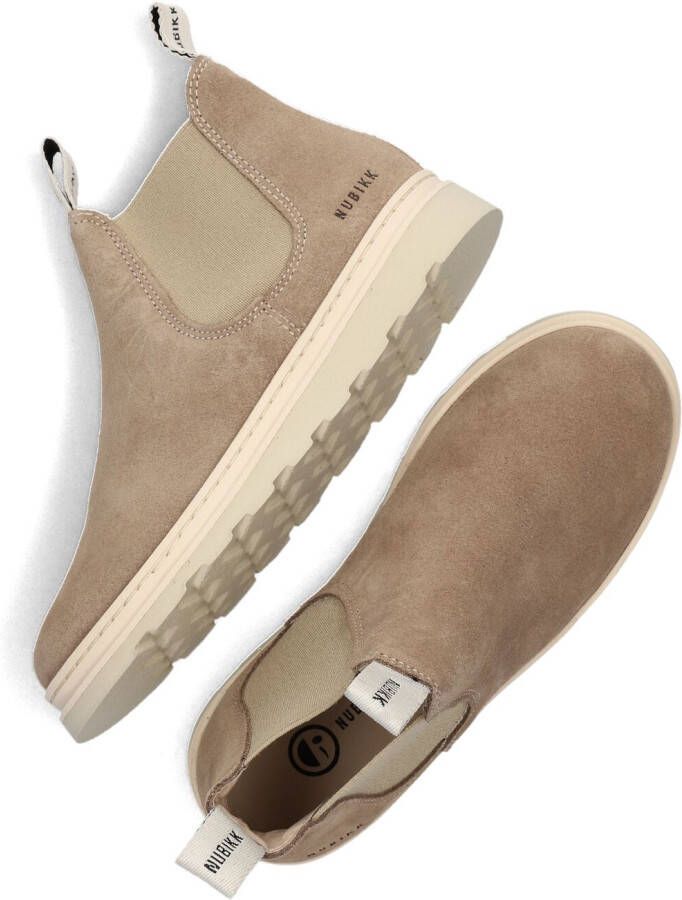 Nubikk Jonah Rai JR suède chelsea boots taupe Bruin Jongens Suede 29