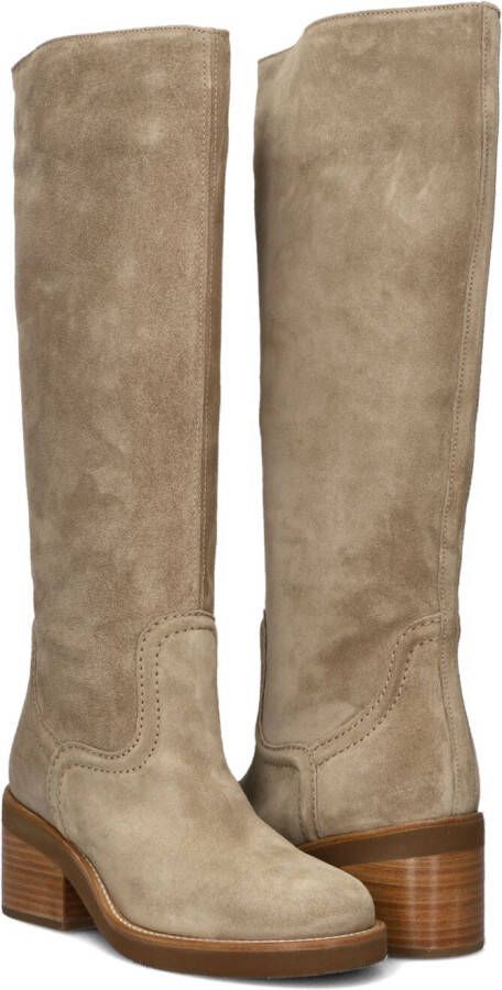 NUBIKK Hoge Laarzen Dames Cassy Boot Maat: 38 Materiaal: Suède Kleur: Taupe