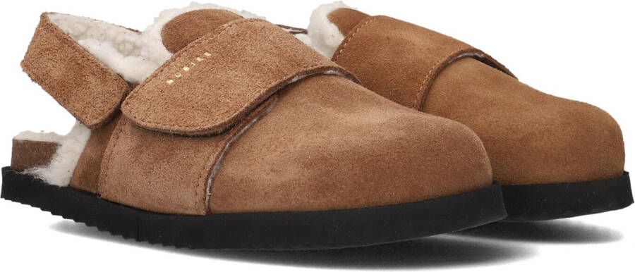 Nubikk suède clogs cognac Bruin Meisjes Suede Effen 28