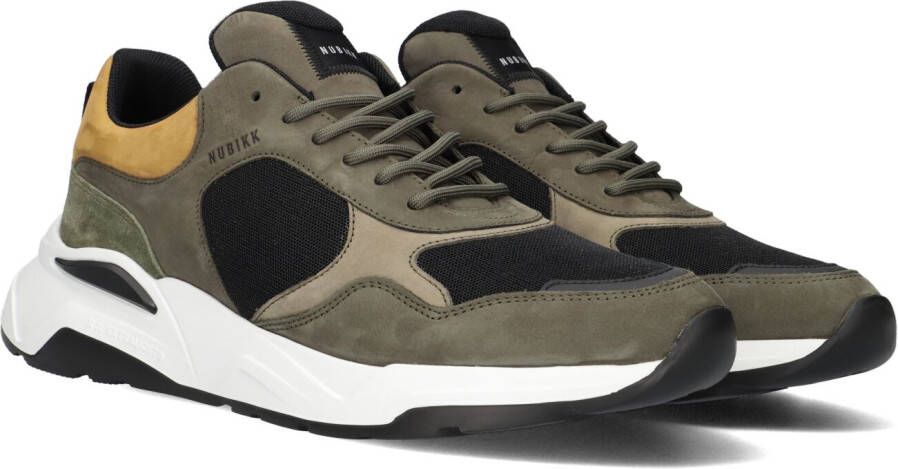 Nubikk Dusk Marine sneaker met nubuck en leren details