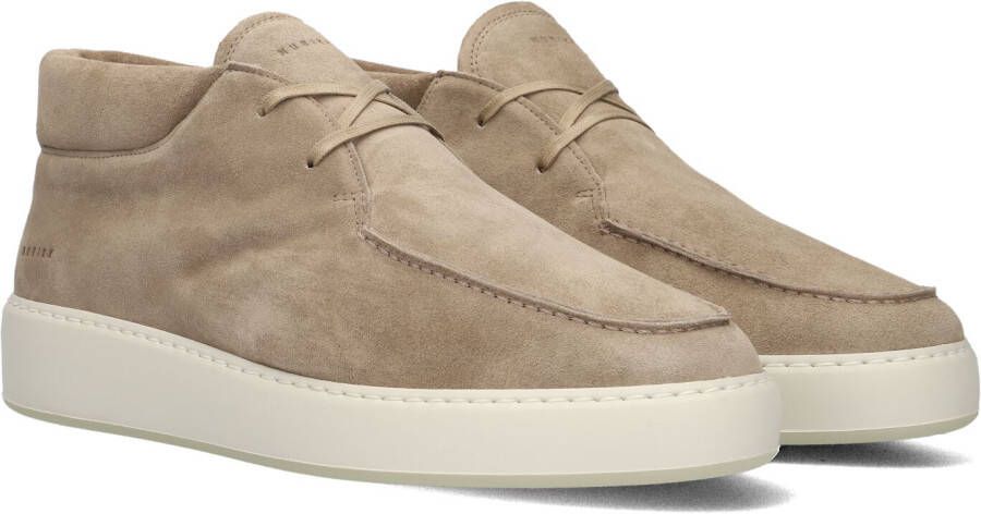 NUBIKK Taupe Veterschoenen Jiro Gio Fur