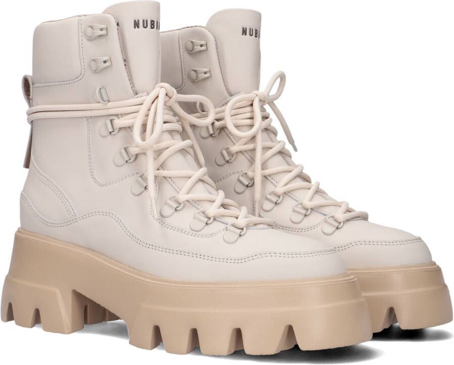 Nubikk Flore Montagne biker boot van leer met nubuck details