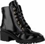 Nubikk Zwarte Leren Veterschoenen Jane Velas Black Dames - Thumbnail 1