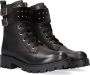 Omoda Om121793 Veterboots Laarzen Met Veters Meisjes Zwart - Thumbnail 1