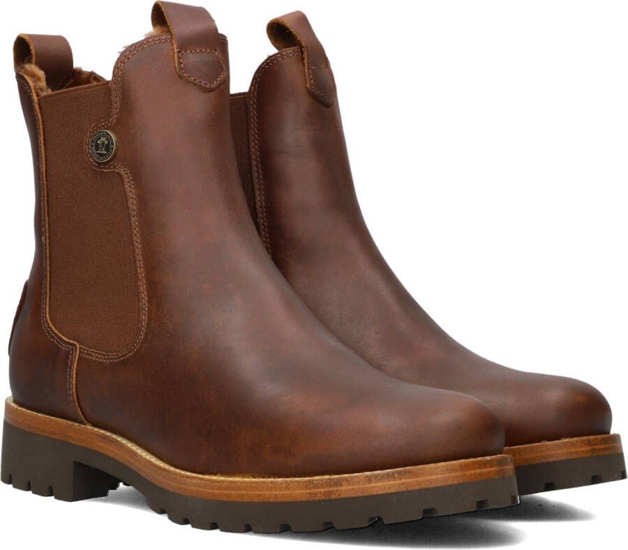 Panama Jack FRANCESCA IGLOO B5 Bruine stoere Chelsea boot met lamswol