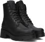 Panama Jack Porty B1 Veterboots Laarzen Met Veters Dames Zwart - Thumbnail 1