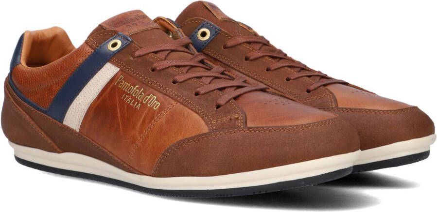 Pantofola d'Oro Lucca Uomo Low Lage sneakers Leren Sneaker Heren Cognac