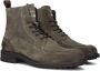 Pantofola D'Oro Taupe Suède Veterschoenen Sondrio High Gray Heren - Thumbnail 1