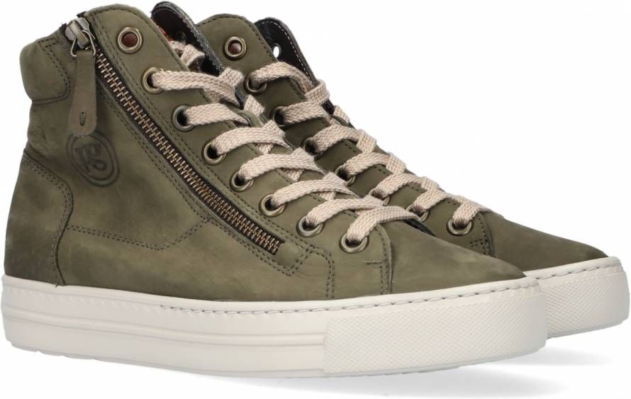 Paul Green 4024 Hoge sneakers Dames Groen