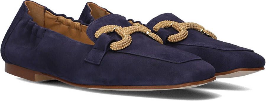 Pedro Miralles Blauwe Suède Loafers met Horsbit Detail Blue Dames