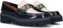 Pertini Instappers Dames Instapschoenen Damesschoenen Leer 32503 Blauw combi - Thumbnail 1