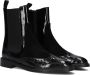 Pertini Zwarte Chelsea Boots Krokodillenprint Black Dames - Thumbnail 1