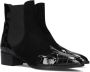 Pertini Chelsea boots Dames Laarzen Damesschoenen Suède Crocoprint 30961 croco sue Zwart - Thumbnail 1