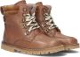 Bruin Tinten 26244 Veterboots Laarzen Met Veters Meisjes Cognac - Thumbnail 1