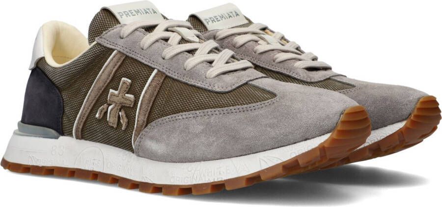 Premiata Grijze Suède Sneaker John Low Multicolor Heren