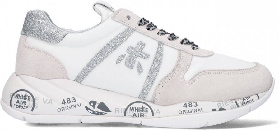 Premiata Dames Briljante Sneakers met Spot Print White Dames