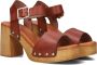 Red Rag Stijlvolle Cognac Leren Sandalen Brown Dames - Thumbnail 1