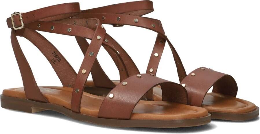 RED-RAG Sandalen Dames 79658 Maat: 42 Materiaal: Leer Kleur: Cognac