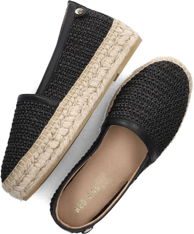 RED-RAG Espadrilles Dames 78182 Maat: 42 Materiaal: Papierstro Kleur: Zwart